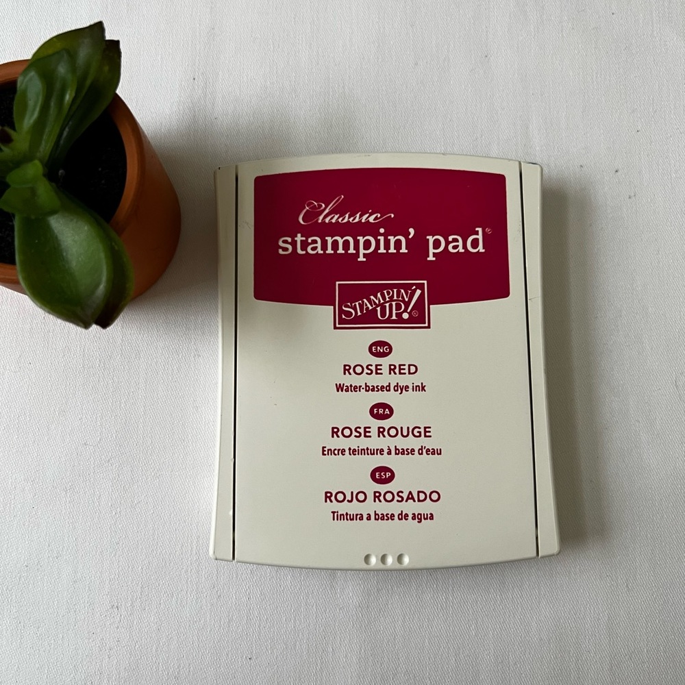 Classic Stampin’ Up rose red ink stamp pad